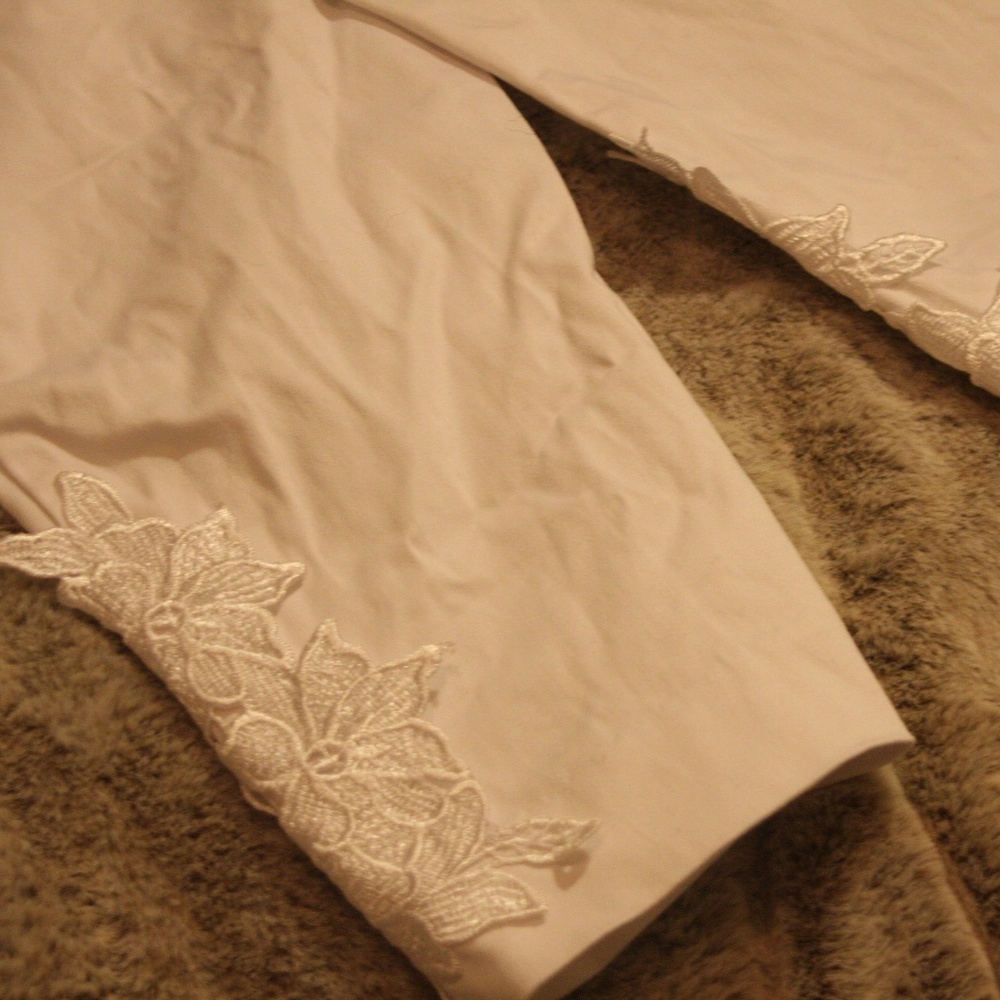 Anne Klein Floral White Pants